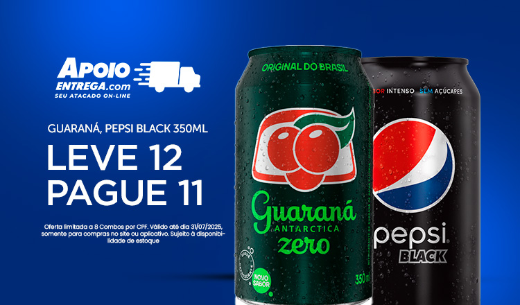 Guaraná, Pepsi Black 350ml Leve 12 Pague 11 ate 31/07
